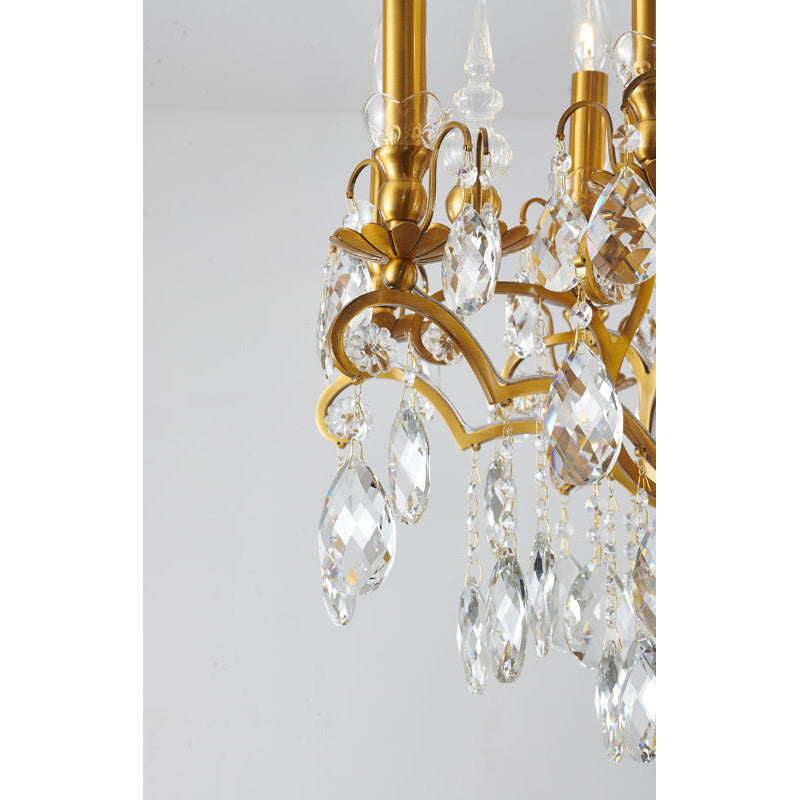 Frame Chandelier with Clear Hanging Crystals (BET64) by Bethel - view 22