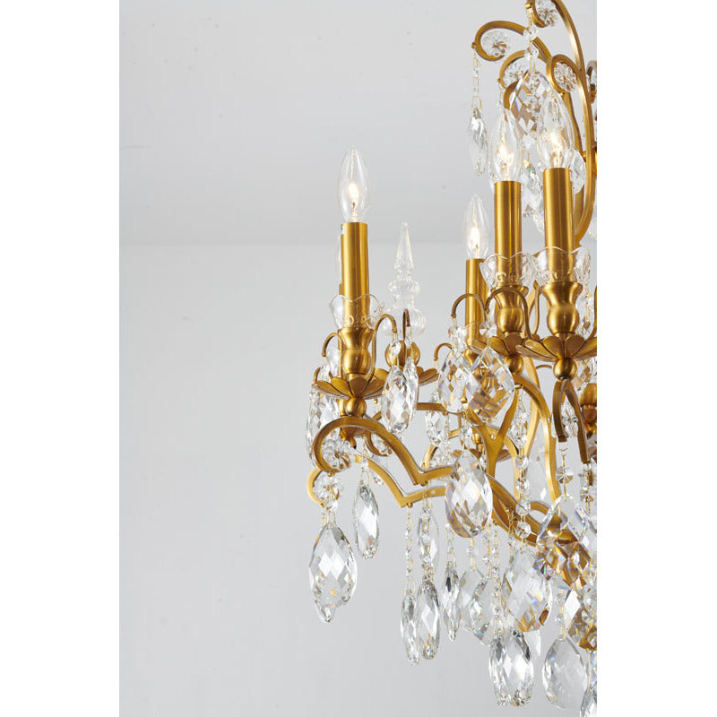 Frame Chandelier with Clear Hanging Crystals (BET64) by Bethel - view 23