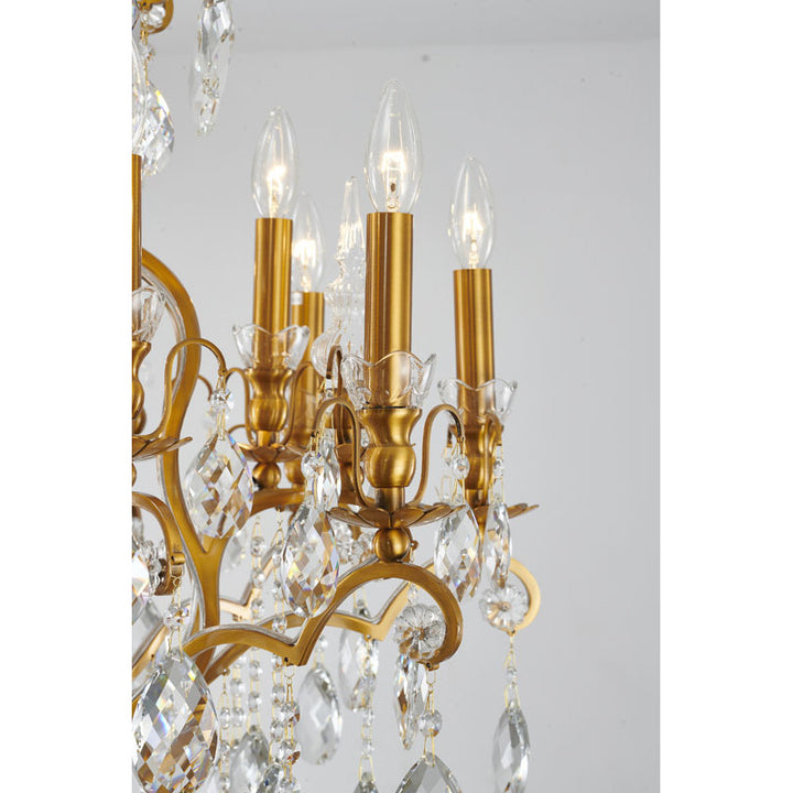 Frame Chandelier with Clear Hanging Crystals (BET64) by Bethel - view 24
