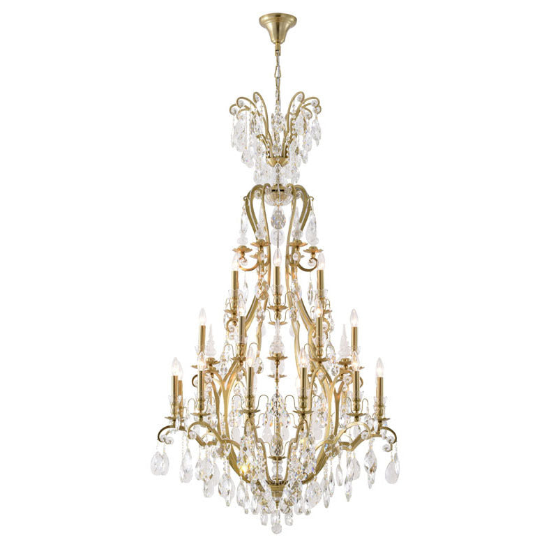Crystal Chandelier (BET66) in Antique Brass by Bethel
