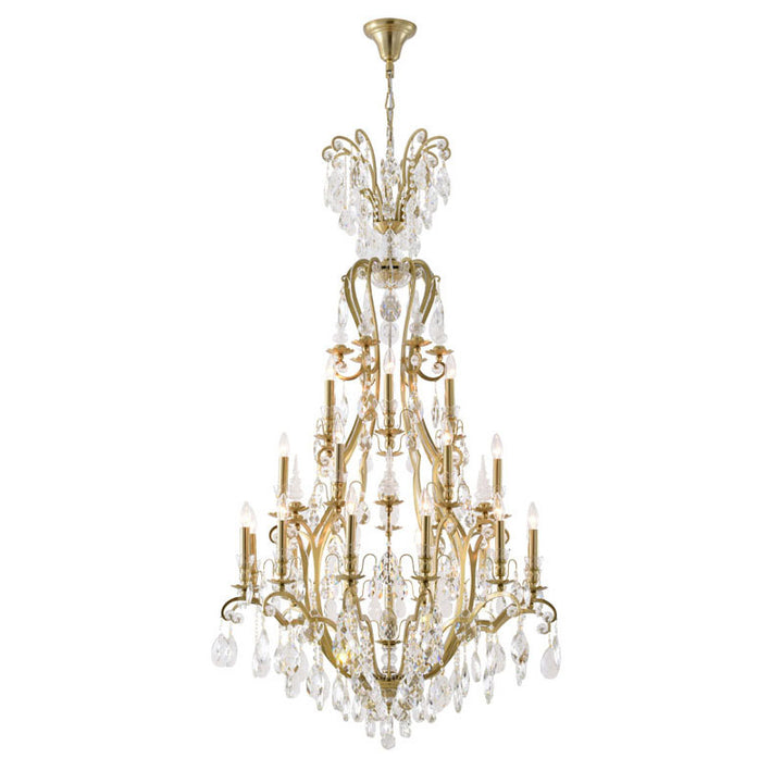 Crystal Chandelier (BET66) in Antique Brass by Bethel
