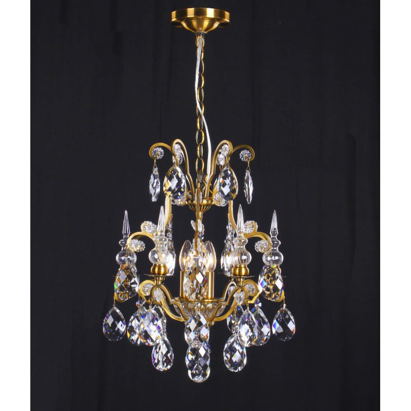 Crystal Chandelier (BET72) in Brass by Bethel