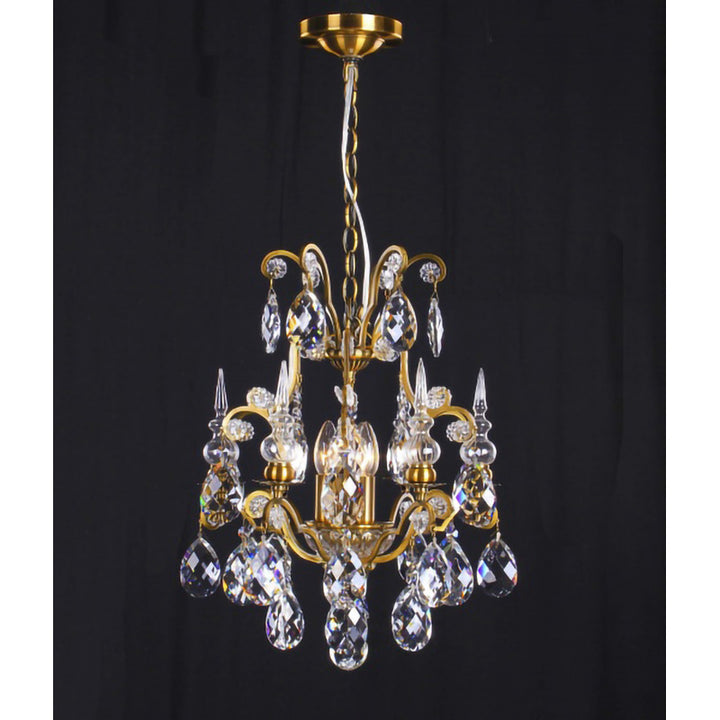 Crystal Chandelier (BET72) in Brass by Bethel