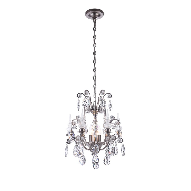 Crystal Chandelier (BET72) in Pewter by Bethel