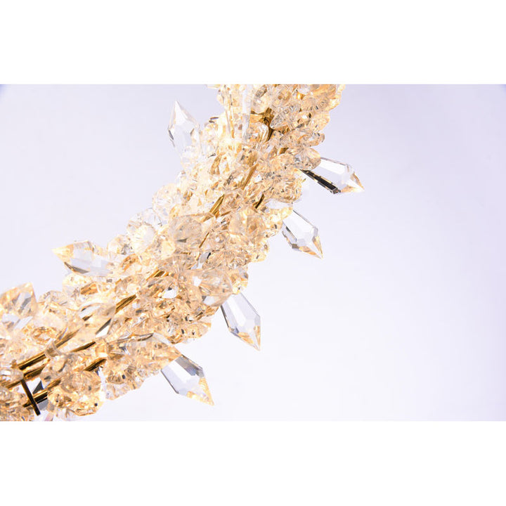 Stainless Steel LED Single Pendant Light with Clear Crystal Beading by Bethel - view 8