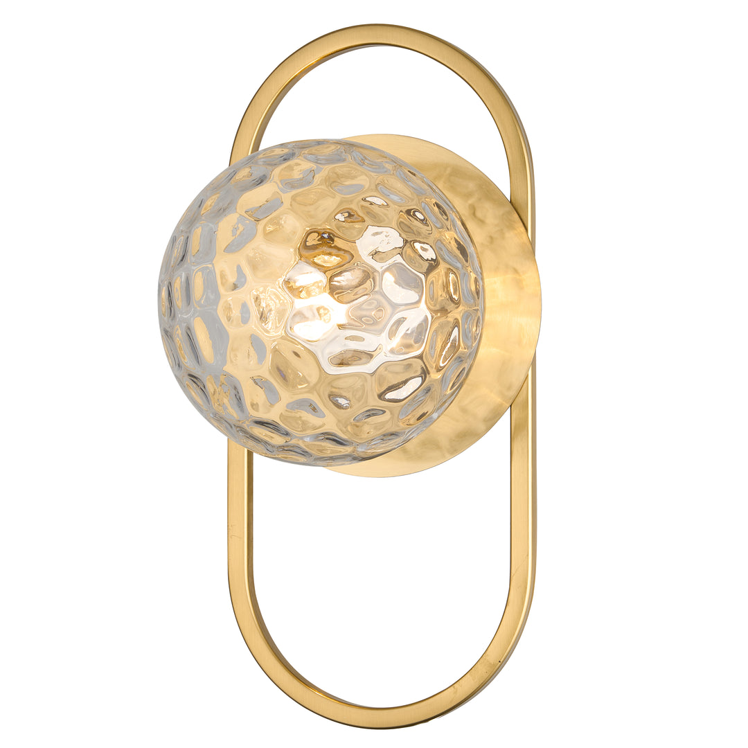 Burlat 1 Light Wall Sconce in Aged Brass by Dainolite