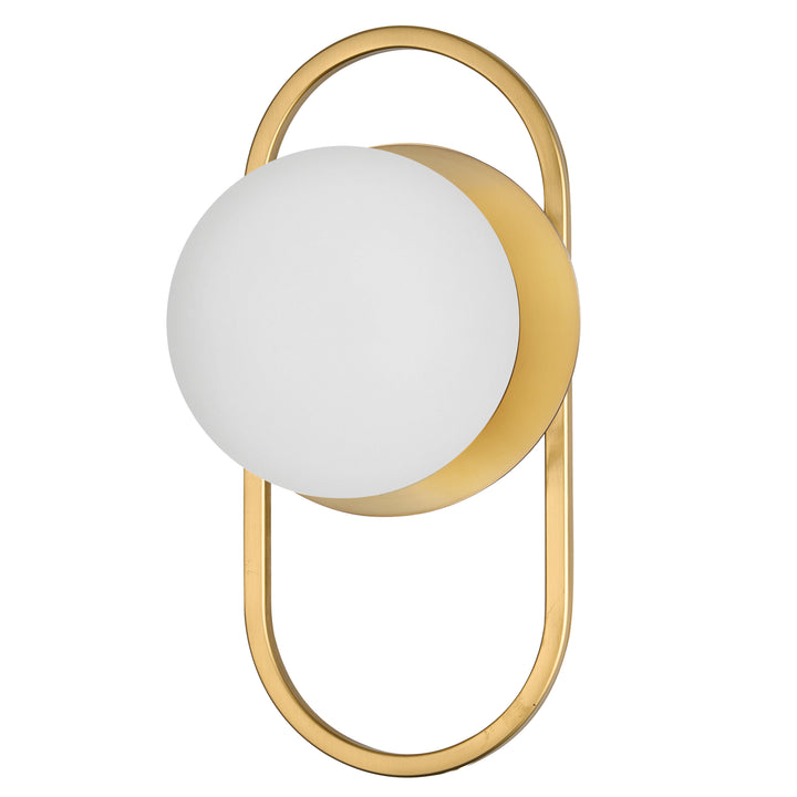 Burlat 1 Light Wall Sconce in Aged Brass by Dainolite