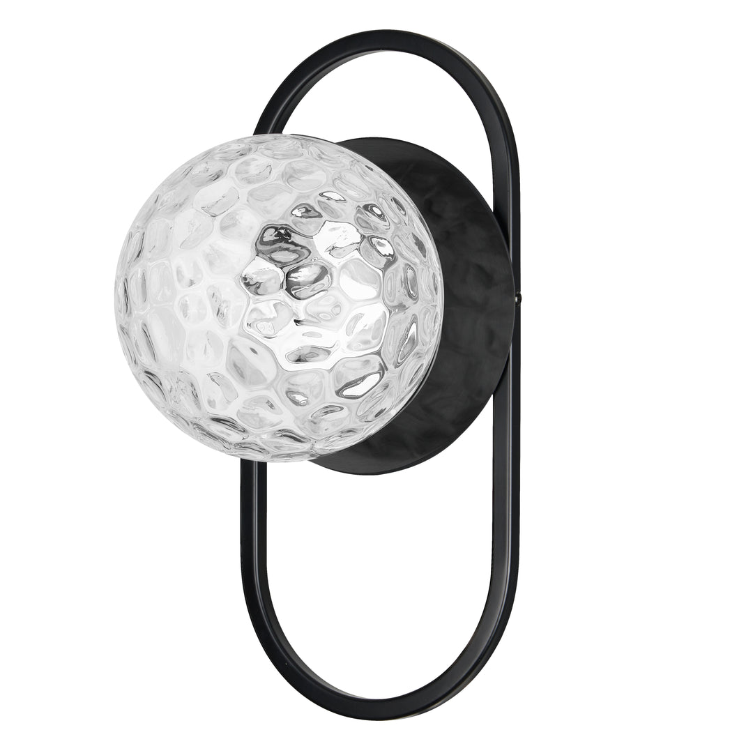 Burlat 1 Light Wall Sconce in Matte Black by Dainolite