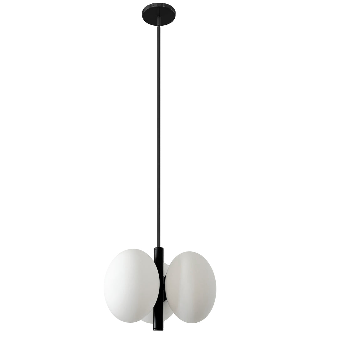Burlat 3 Light Pendant in Matte Black by Dainolite