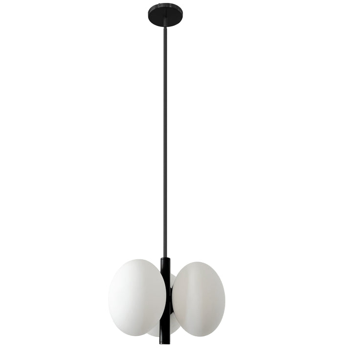 Burlat 3 Light Pendant in Matte Black by Dainolite