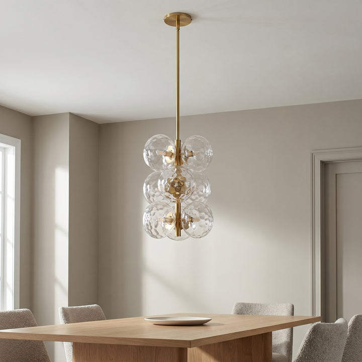 Burlat 9 Light Pendant by Dainolite - view 2