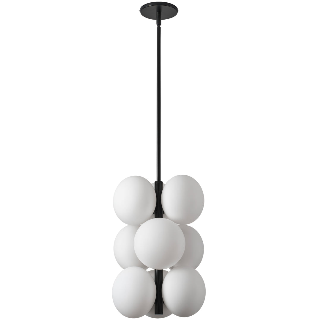 Burlat 9 Light Pendant in Matte Black by Dainolite
