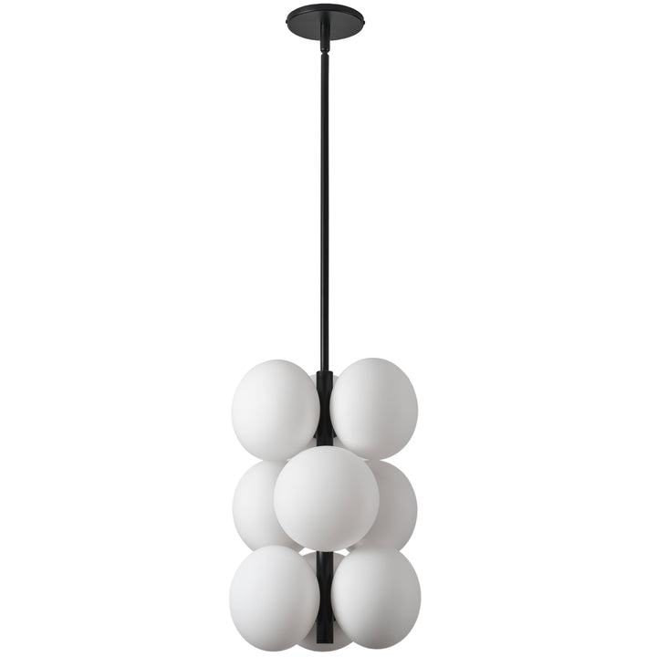 Burlat 9 Light Pendant in Matte Black by Dainolite