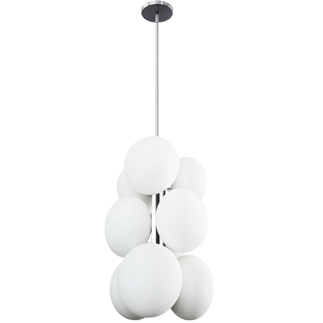 Burlat 9 Light Pendant in Polished Chrome by Dainolite