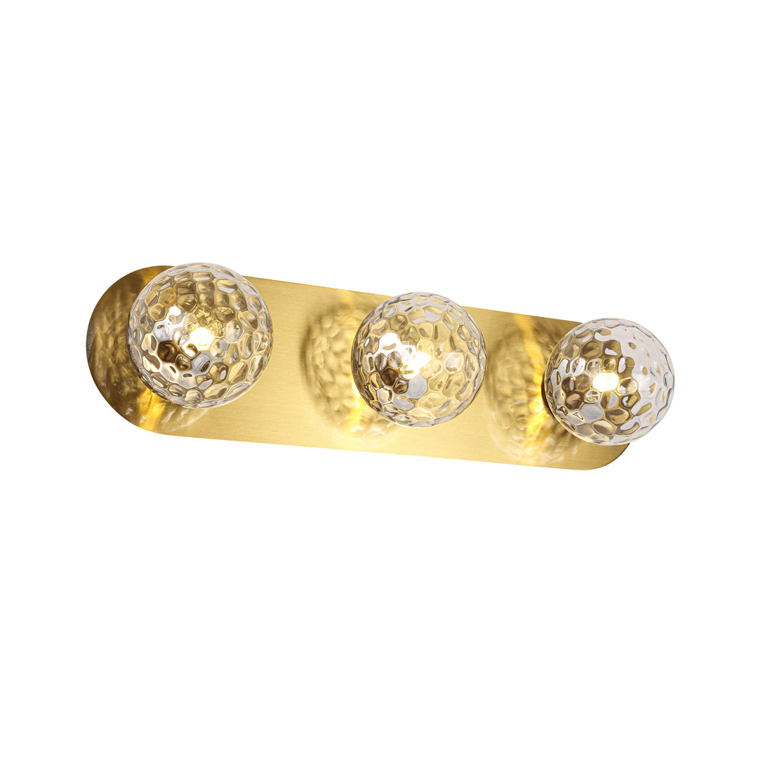 Burlat 3 Light Vanity in Aged Brass by Dainolite
