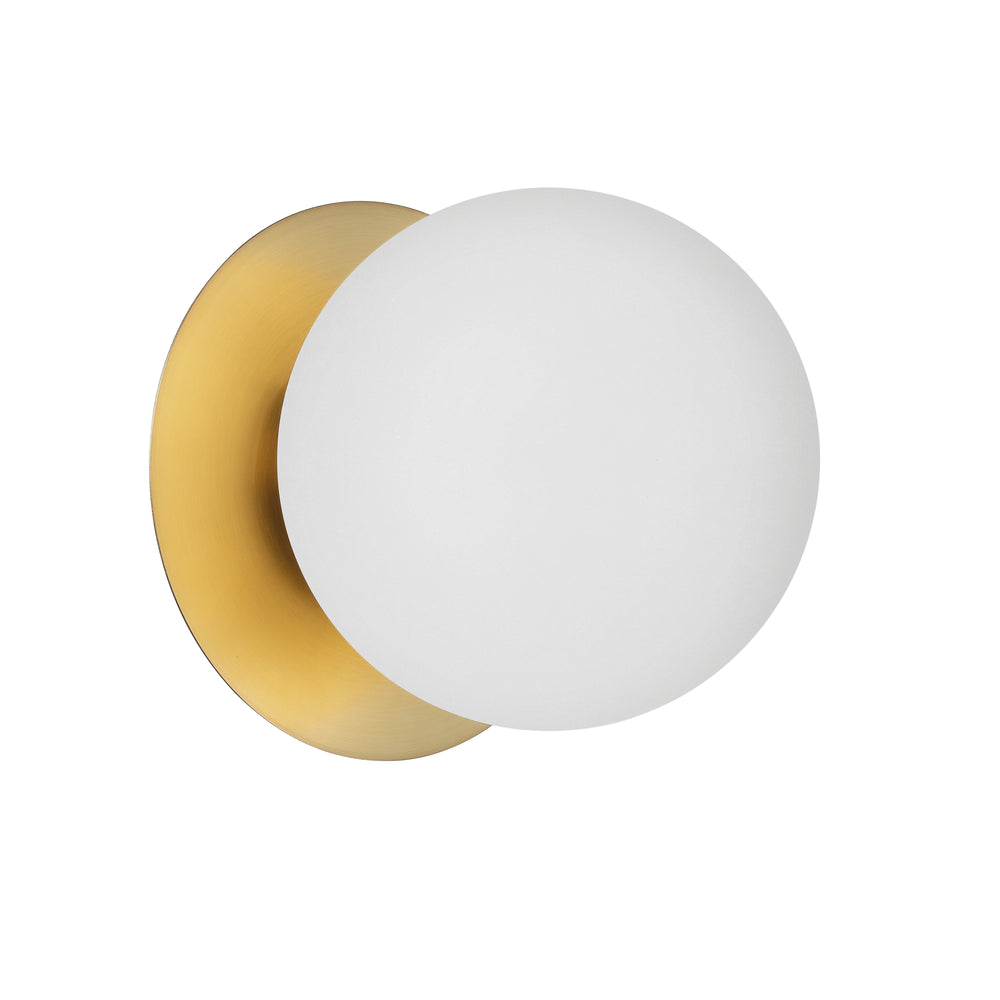 Burlat 1 Light Halogen Wall Sconce in Aged Brass by Dainolite
