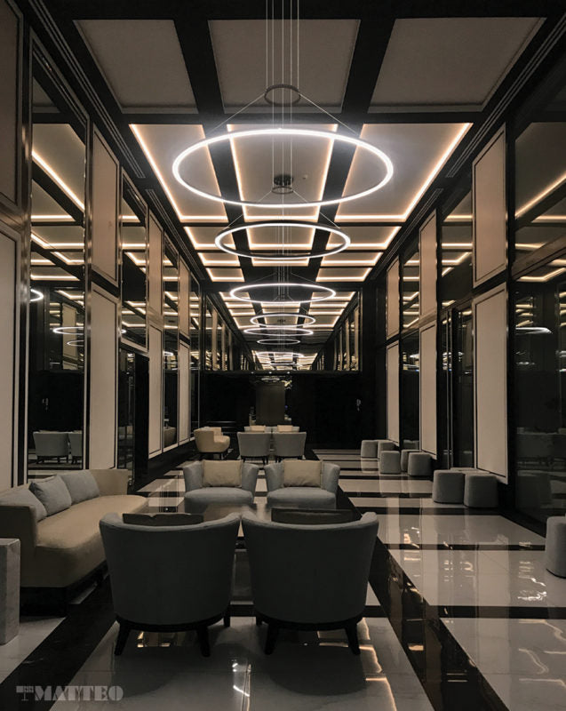 LED Steel Ring Frame Multi Tier Chandelier 3CCT