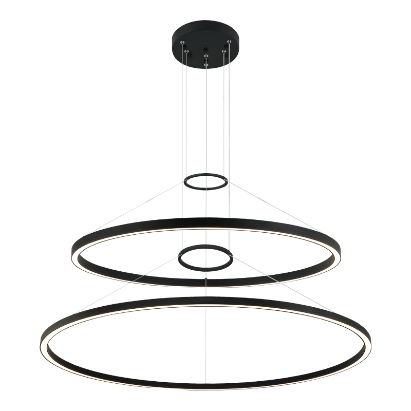 LED Steel Ring Frame Multi Tier Chandelier 3CCT