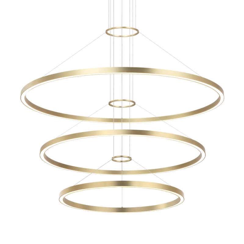 LED Steel Ring Frame Multi Tier Chandelier 3CCT