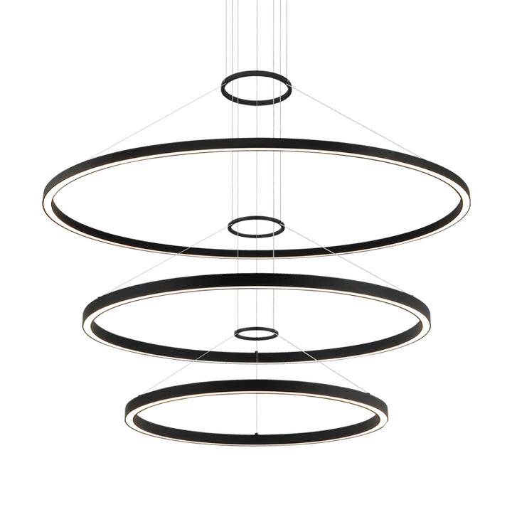 LED Steel Ring Frame Multi Tier Chandelier 3CCT