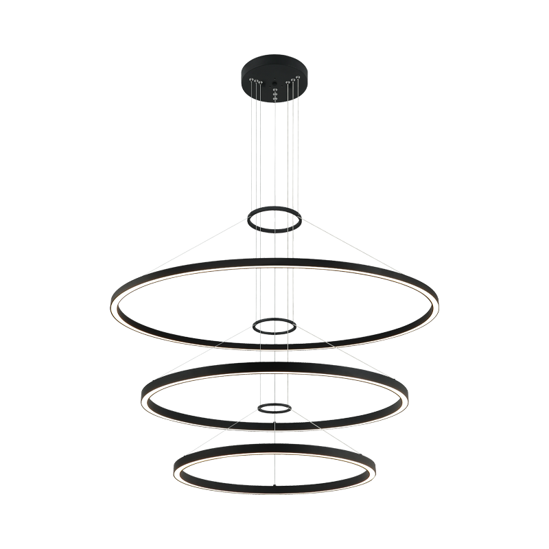 LED Steel Ring Frame Multi Tier Chandelier 3CCT