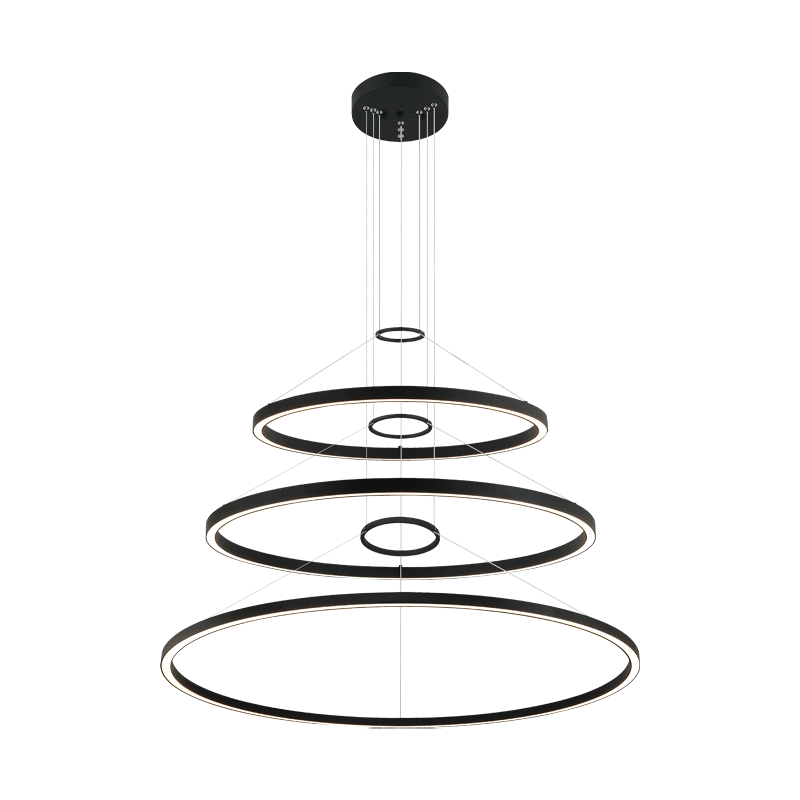 LED Steel Ring Frame Multi Tier Chandelier 3CCT