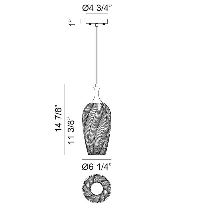 Eesha - 1 Light Pendant