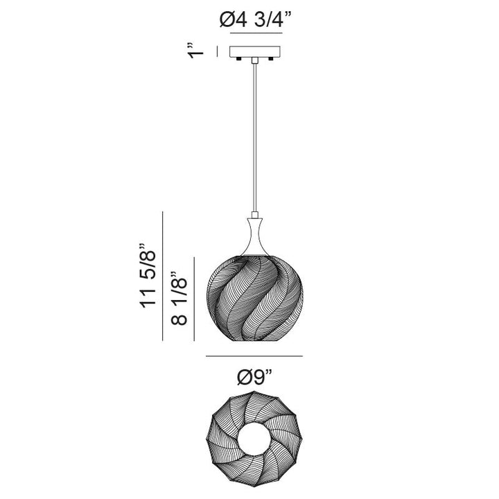 Eesha - 1 Light Pendant