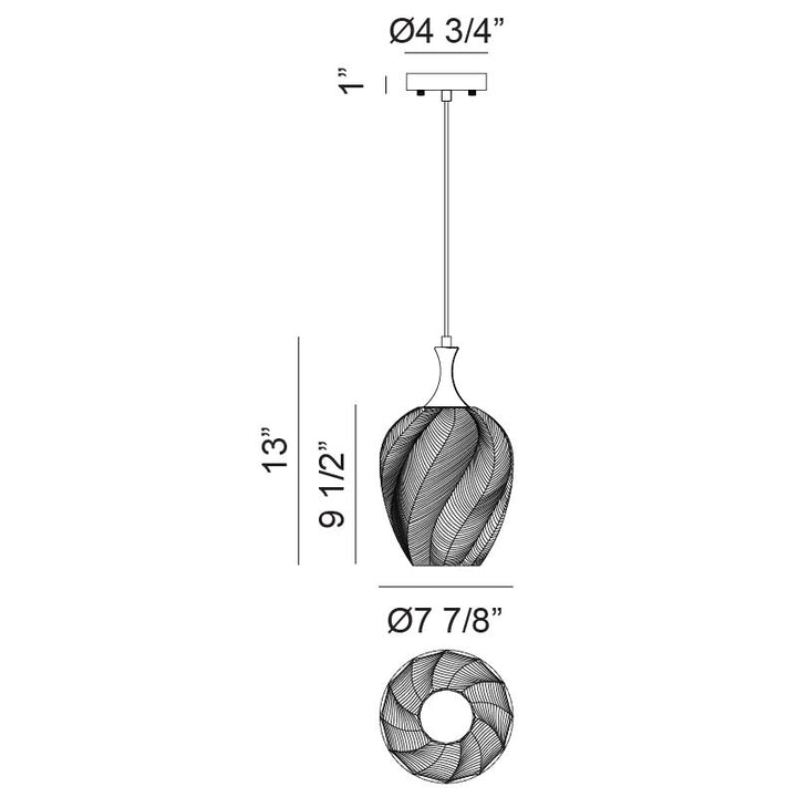 Eesha - 1 Light Pendant