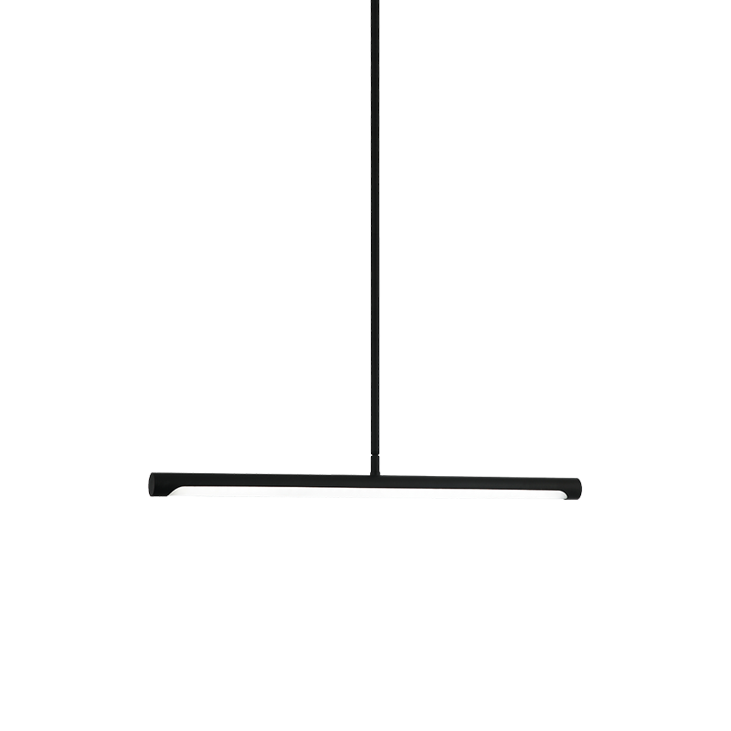 Novelle - LED Steel Frame with Acrylic Diffuser Linear Pendant in Matte Black by Matteo Lighting