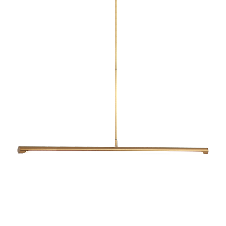 Novelle - LED Steel Frame with Acrylic Diffuser Linear Pendant in Aged Gold Brass by Matteo Lighting