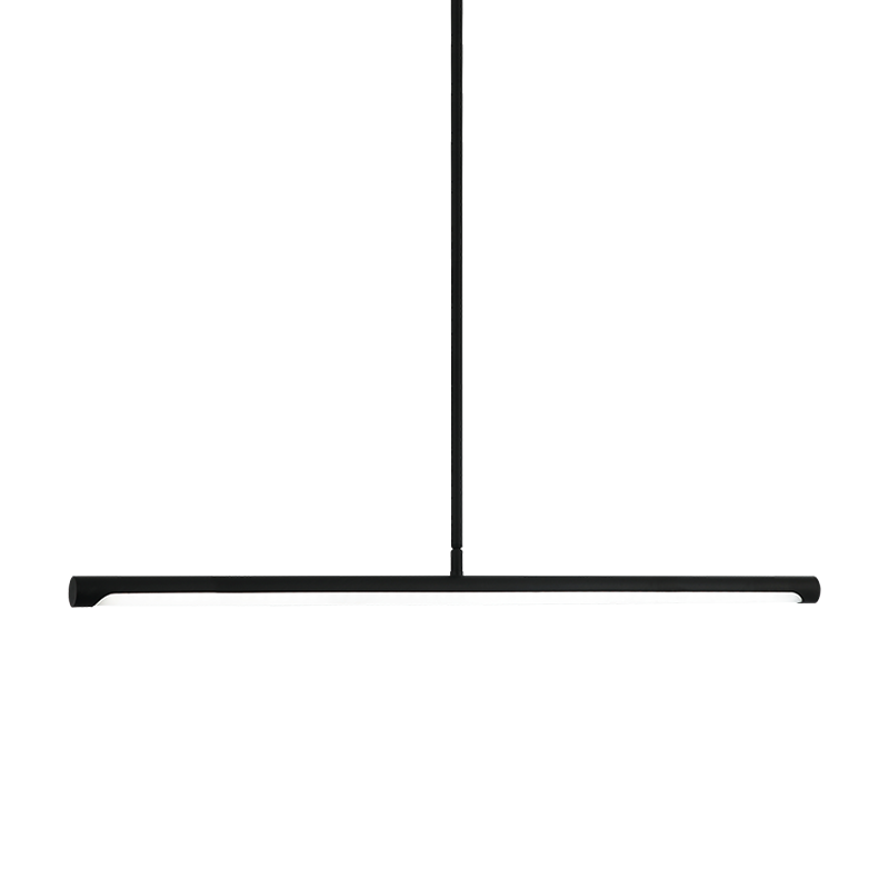 Novelle - LED Steel Frame with Acrylic Diffuser Linear Pendant in Matte Black by Matteo Lighting