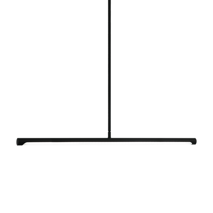 Novelle - LED Steel Frame with Acrylic Diffuser Linear Pendant in Matte Black by Matteo Lighting