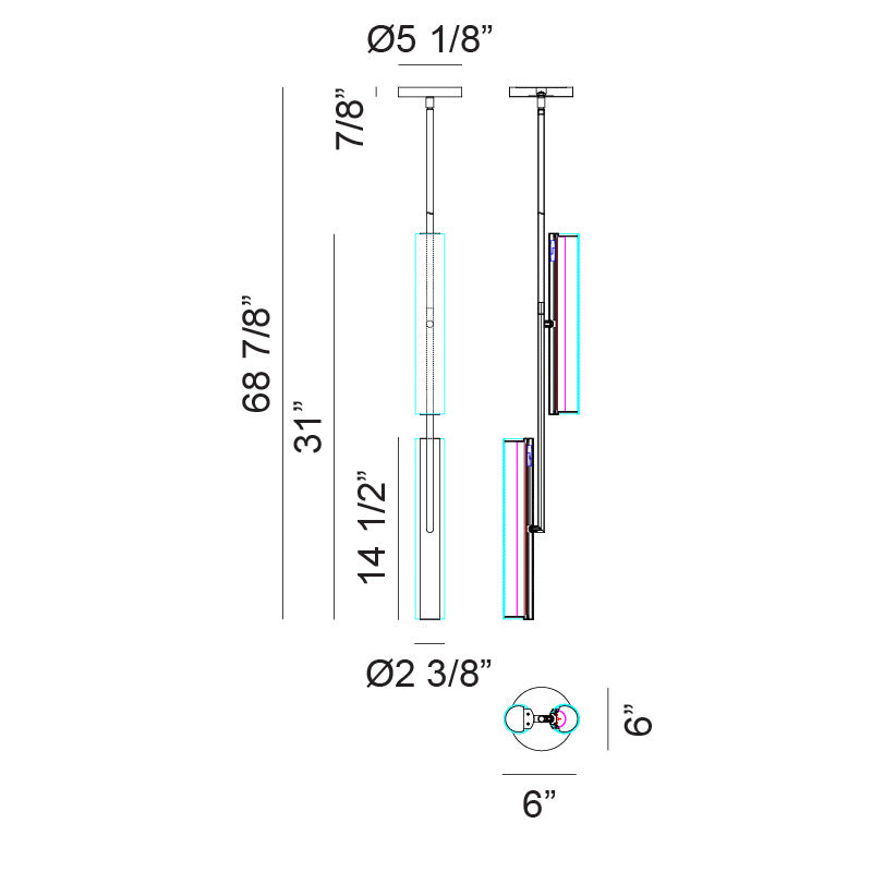 Axis - LED Chandelier