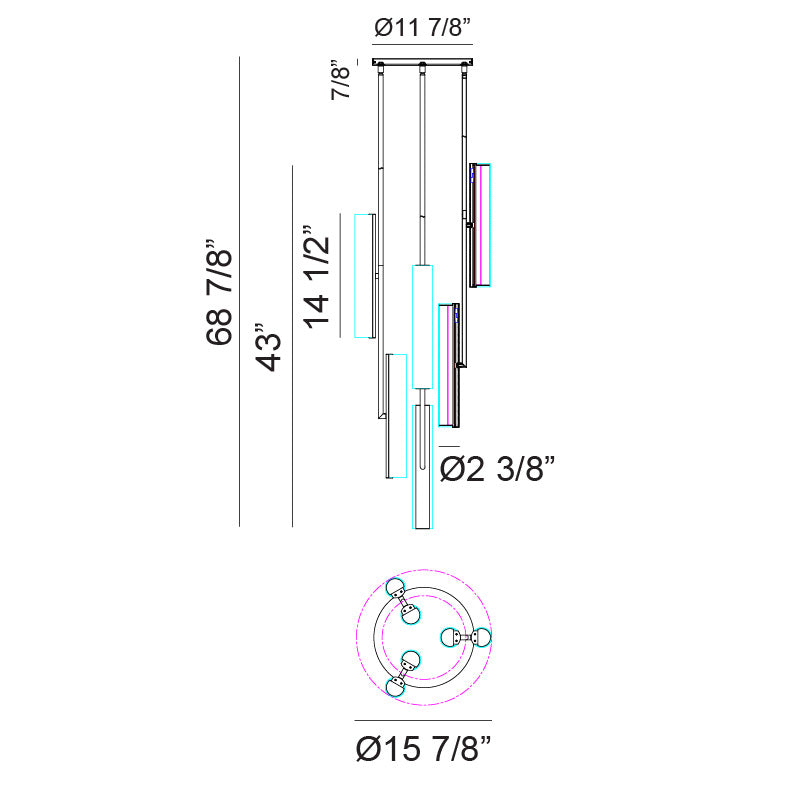 Axis - LED Chandelier