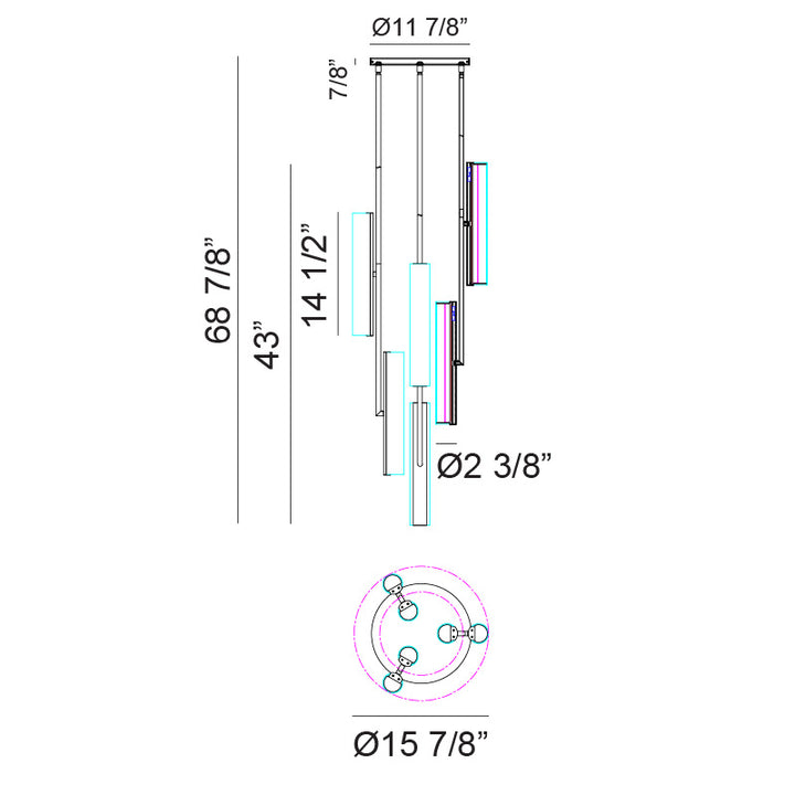 Axis - LED Chandelier