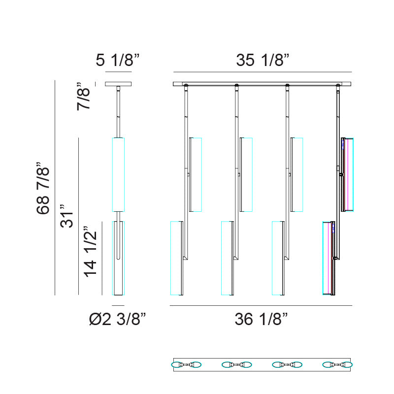 Axis - LED Chandelier