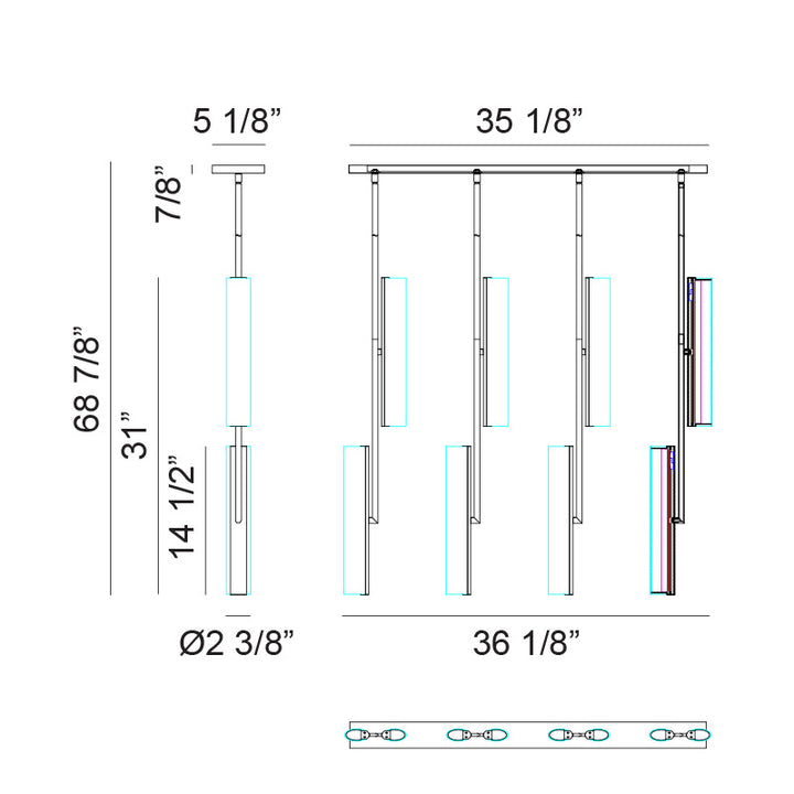 Axis - LED Chandelier