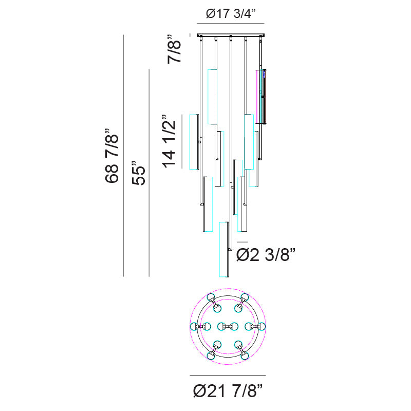 Axis - LED Chandelier