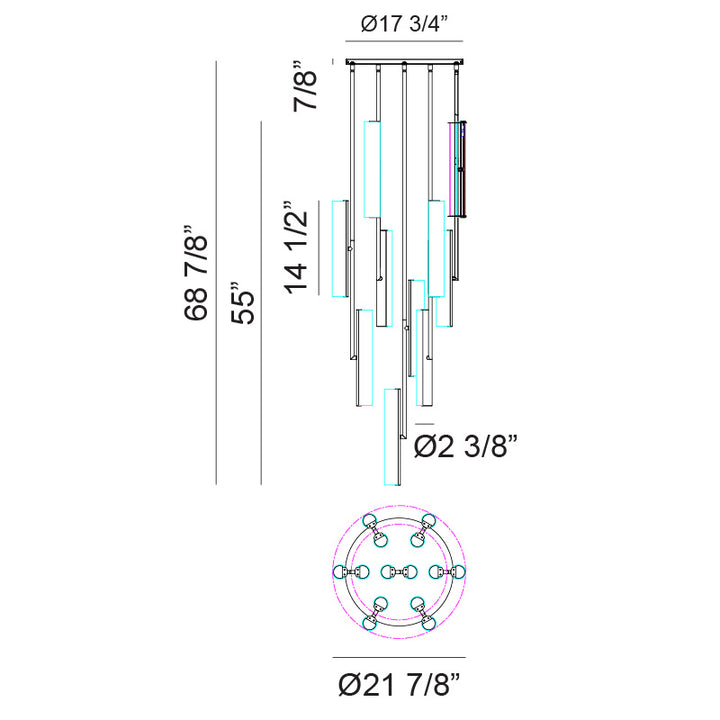 Axis - LED Chandelier