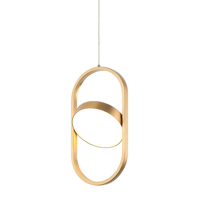 LED Steel Oval Frame with Adjustable Lens Single Pendant