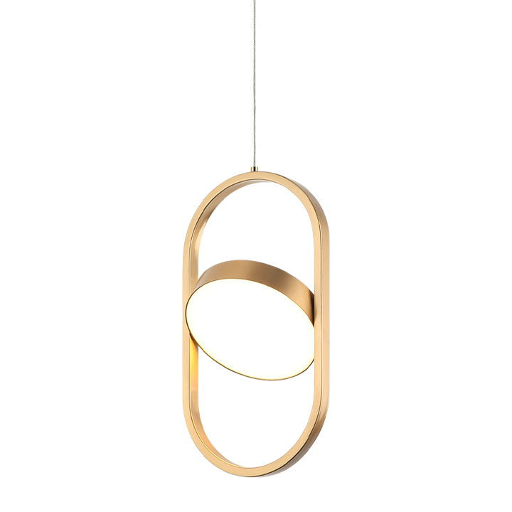 LED Steel Oval Frame with Adjustable Lens Single Pendant