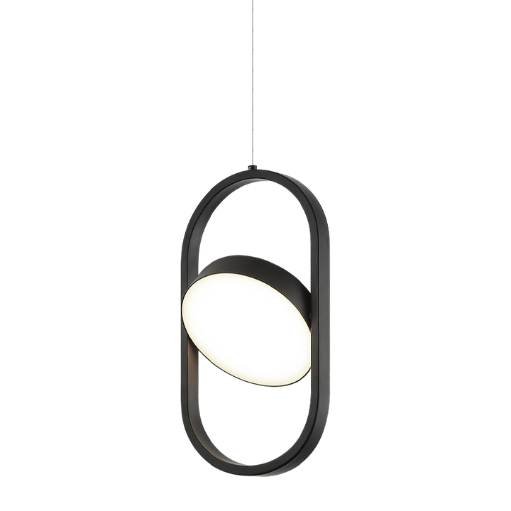 LED Steel Oval Frame with Adjustable Lens Single Pendant
