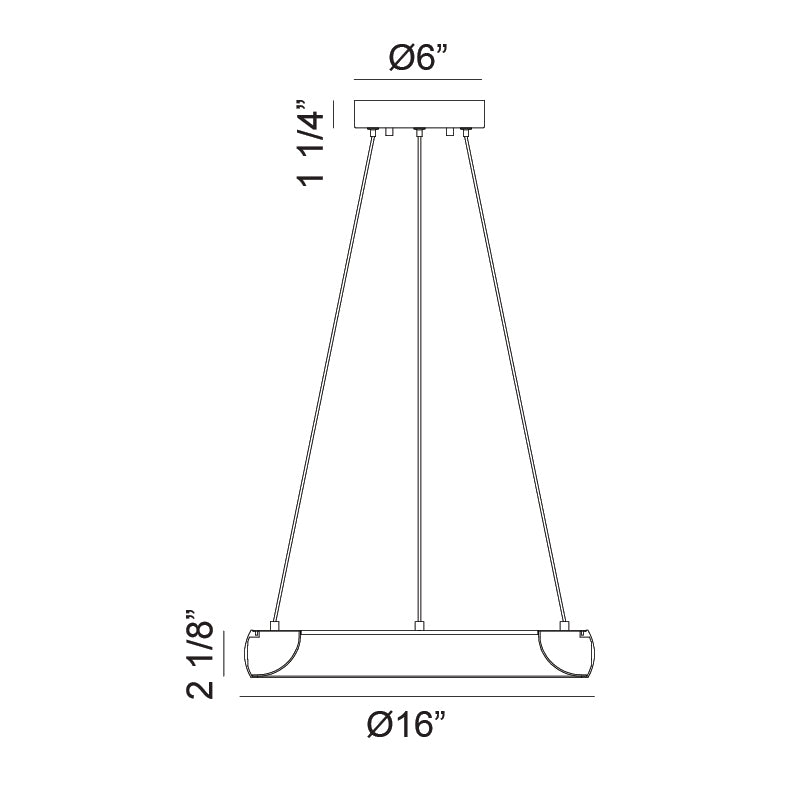 Steel Ring Frame with White Acrylic Diffuser Chandelier / Pendant