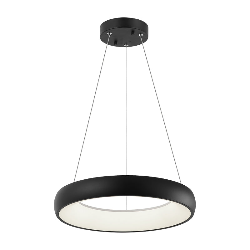 Steel Ring Frame with White Acrylic Diffuser Chandelier / Pendant