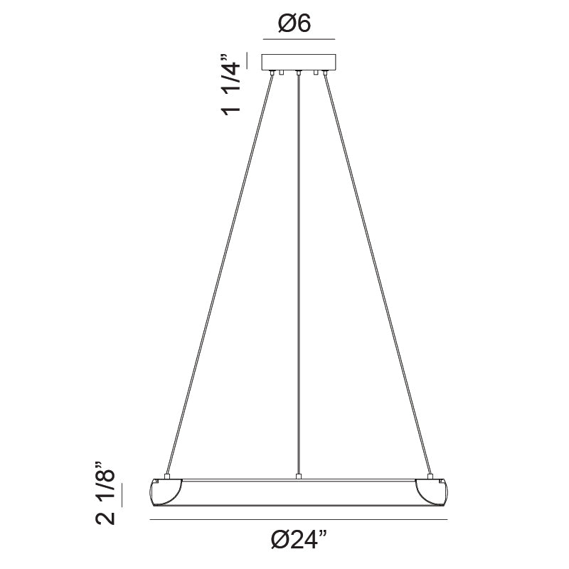 Steel Ring Frame with White Acrylic Diffuser Chandelier / Pendant