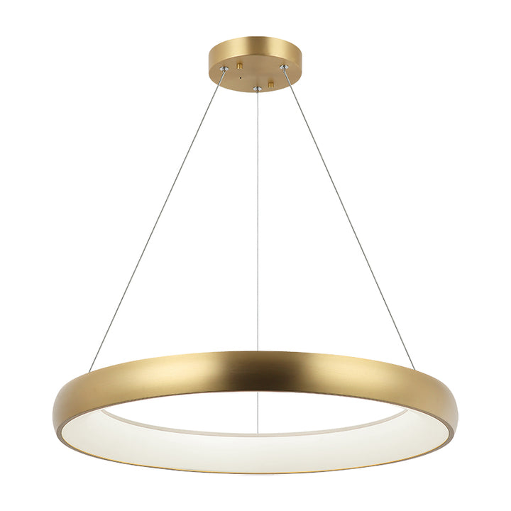 Steel Ring Frame with White Acrylic Diffuser Chandelier / Pendant