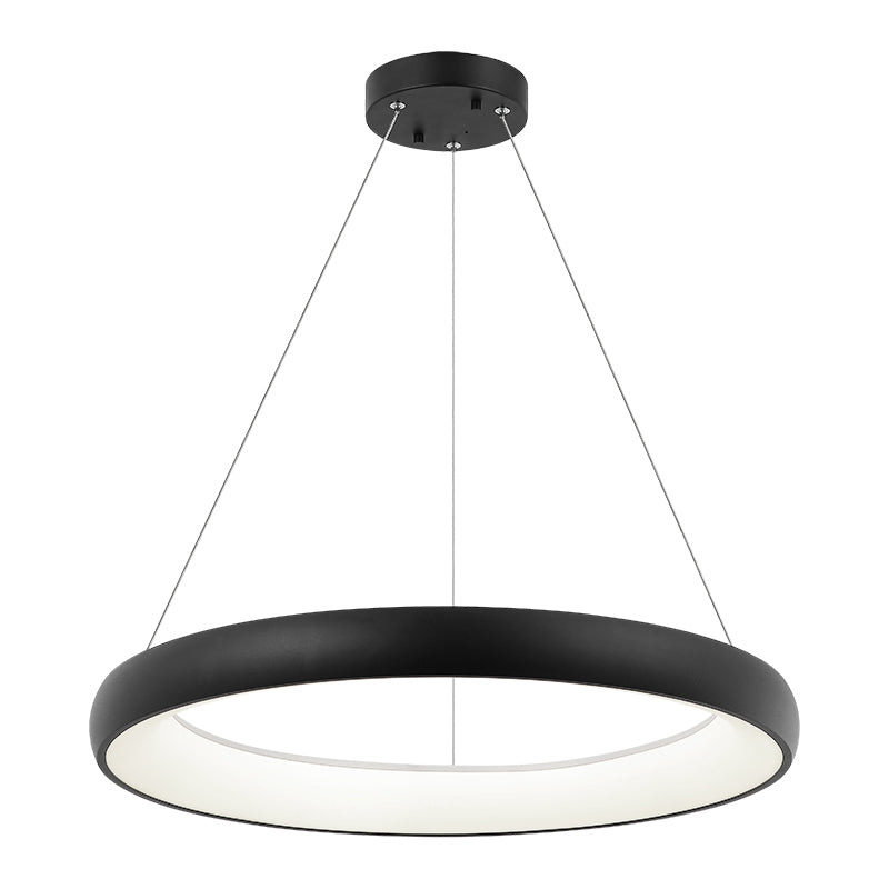 Steel Ring Frame with White Acrylic Diffuser Chandelier / Pendant