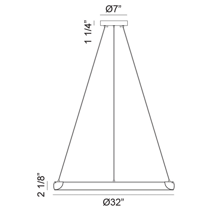 Steel Ring Frame with White Acrylic Diffuser Chandelier / Pendant