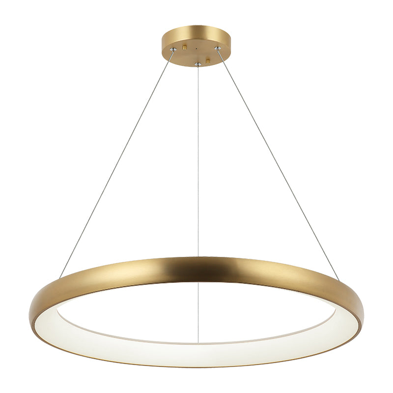 Steel Ring Frame with White Acrylic Diffuser Chandelier / Pendant